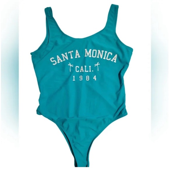 Primark Teal Santa Monica One Piece Swimsuit - Picture 3 of 7